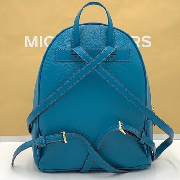 Michael Kors Adina Medium Backpack Leather Lagoon - Picture 3 of 16
